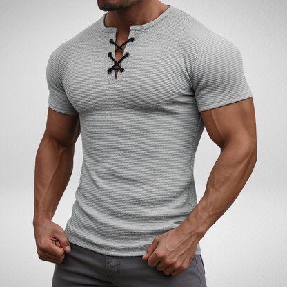 Vetersluiting T-shirt – Sportief - Muscle-fit