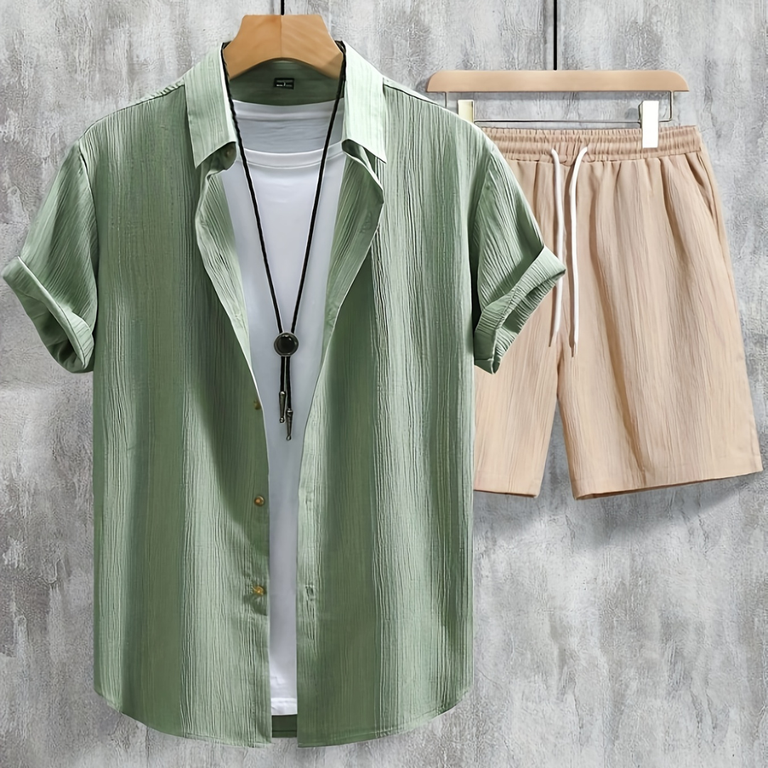 Zomer 2-Delige Set - Overhemd & Korte Broek - Matching Set