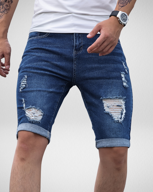 Heren Denim Shorts - Stretch - Slim Fit