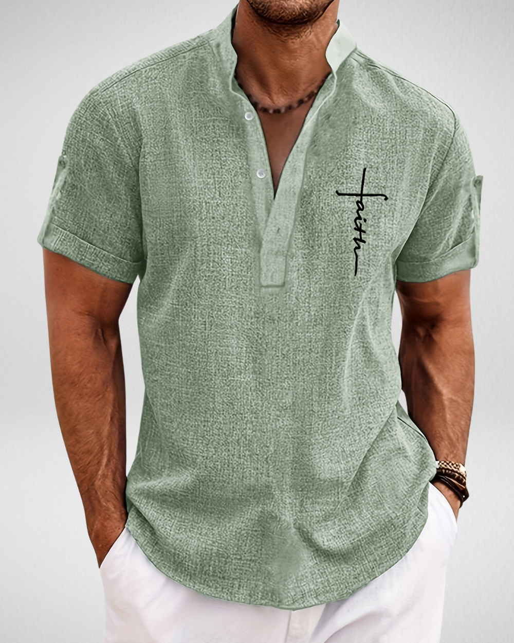 Henley Shirt - Overhemd Man - Zomer
