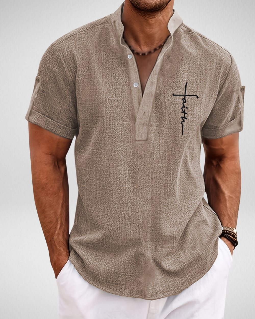 Henley Shirt - Overhemd Man - Zomer