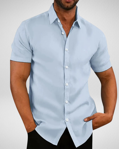 Overhemd Zomer Heren - Slim Fit - Korte Mouwen