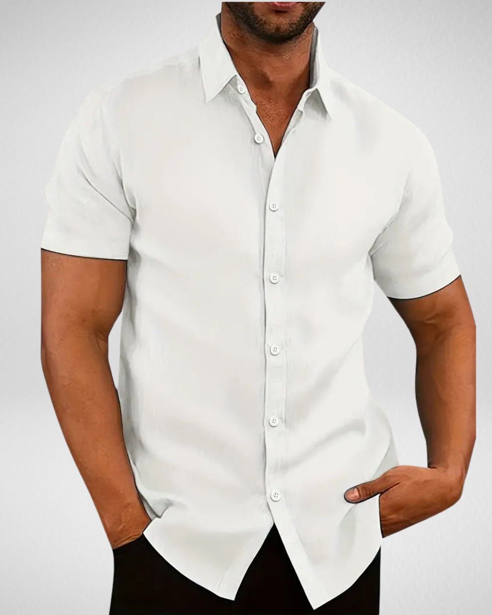 Overhemd Zomer Heren - Slim Fit - Korte Mouwen