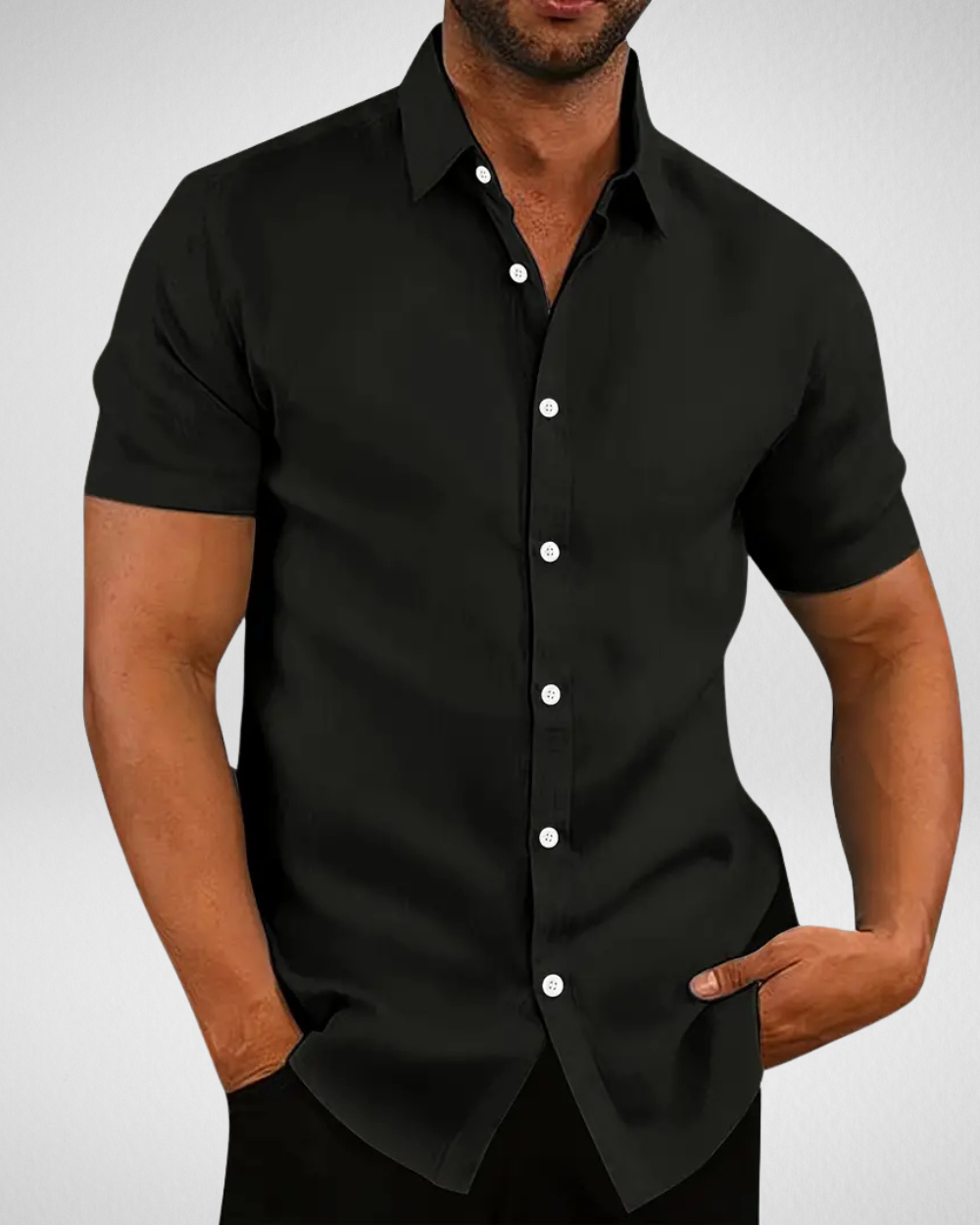 Overhemd Zomer Heren - Slim Fit - Korte Mouwen