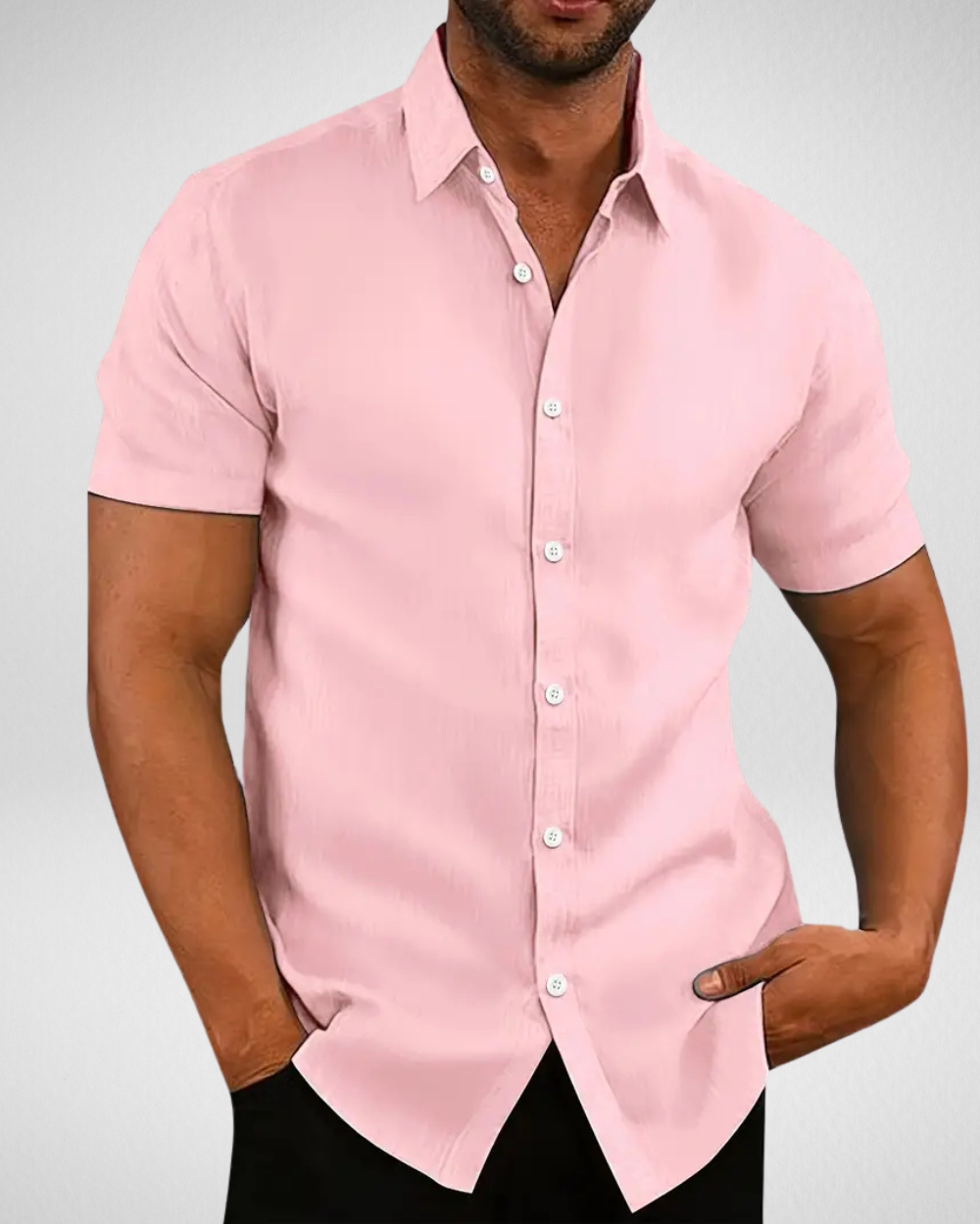 Overhemd Zomer Heren - Slim Fit - Korte Mouwen