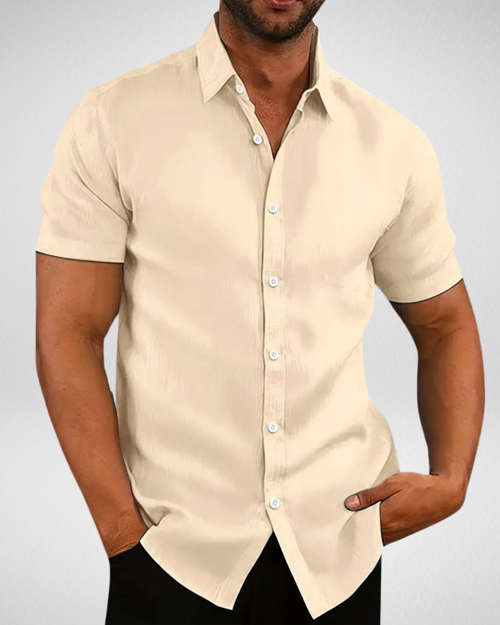Overhemd Zomer Heren - Slim Fit - Korte Mouwen