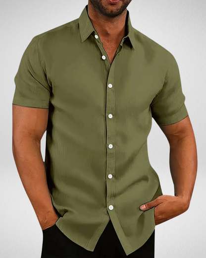 Overhemd Zomer Heren - Slim Fit - Korte Mouwen