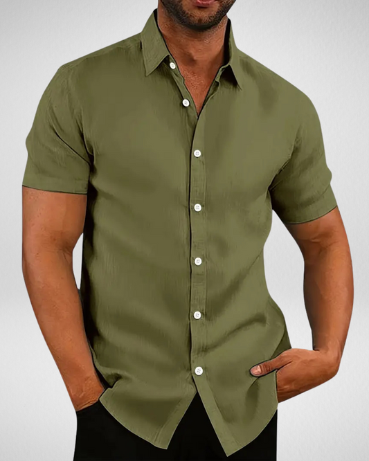 Overhemd Zomer Heren - Slim Fit - Korte Mouwen