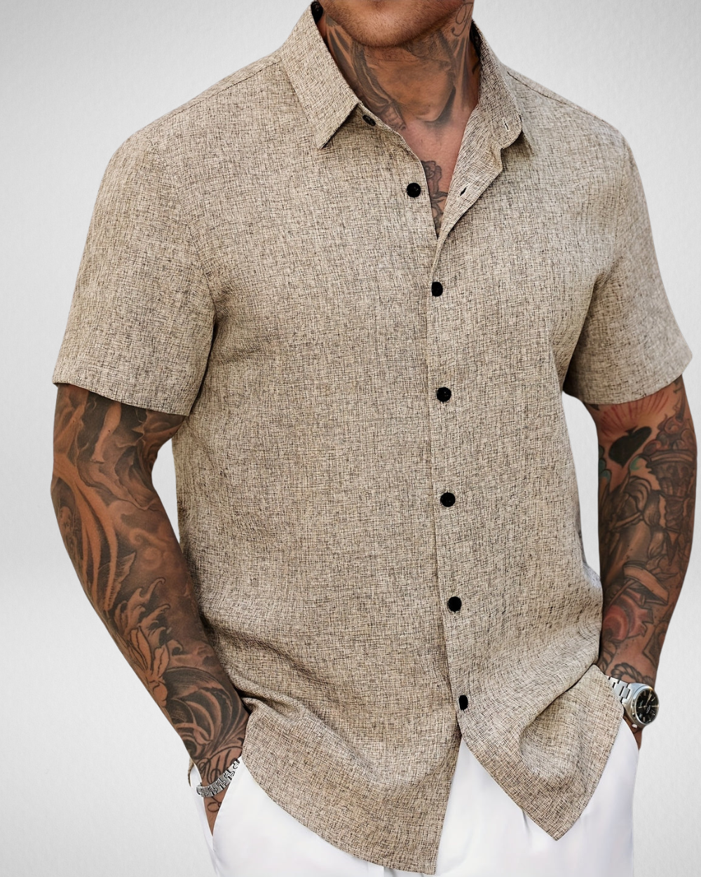 Zomer Heren Overhemd - Korte Mouwen - Casual