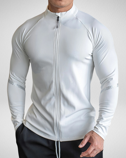 Heren Slim-fit Sportjack met Rits – Stretch & Ademend