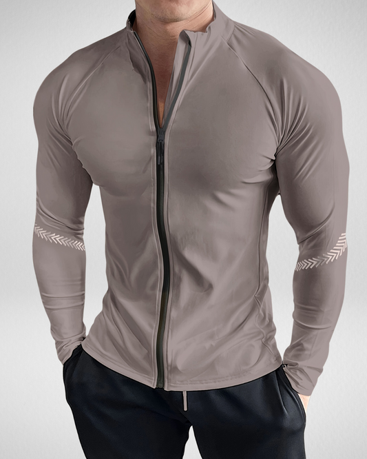 Heren Slim-fit Sportjack met Rits – Stretch & Ademend