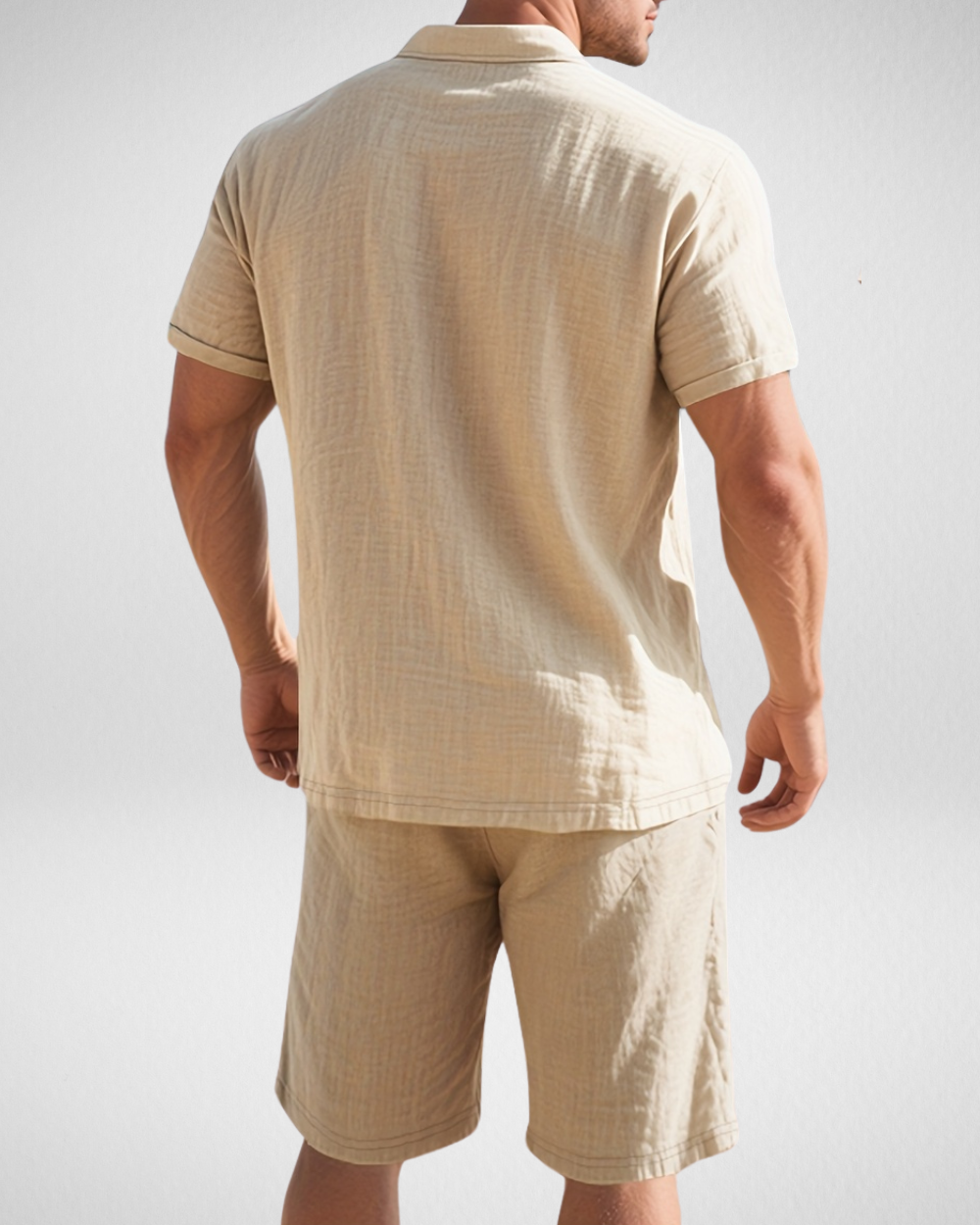 Heren Zomerset – Ademend Linnenlook - Polo & Shorts