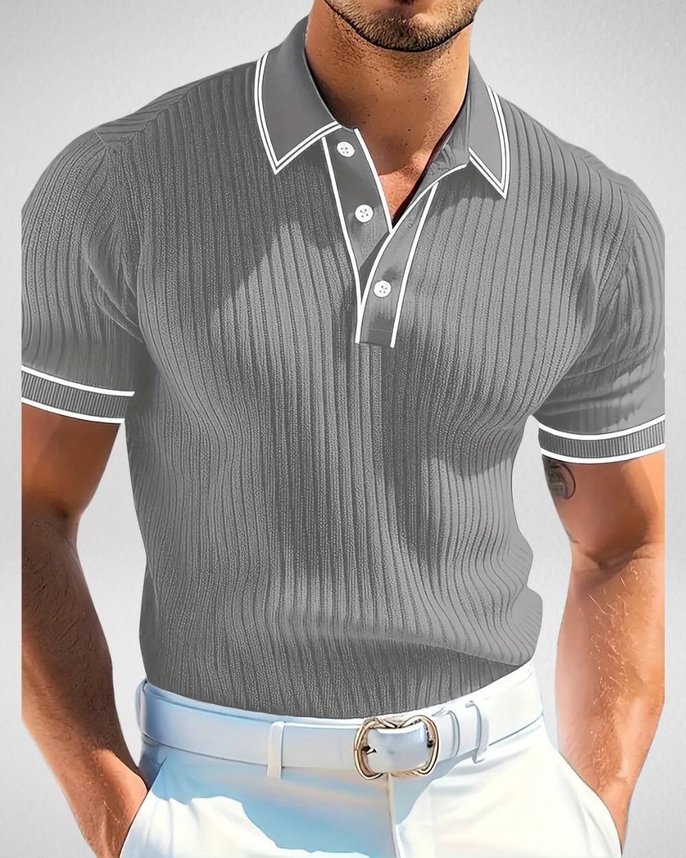 Heren Zomer Polo – Gebreid & Gestroomlijnd