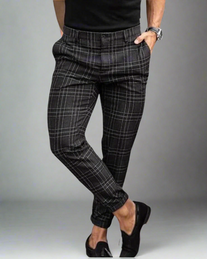 Heren Chino – Slim Fit & Geruit Design – Casual Chique