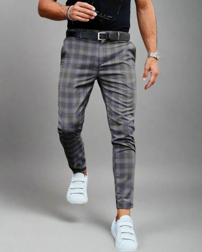 Heren Chino – Slim Fit & Geruit Design – Casual Chique