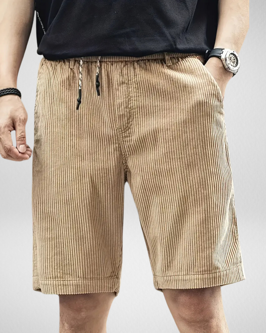 Heren Corduroy Shorts – Elastische Tailleband - Zomer
