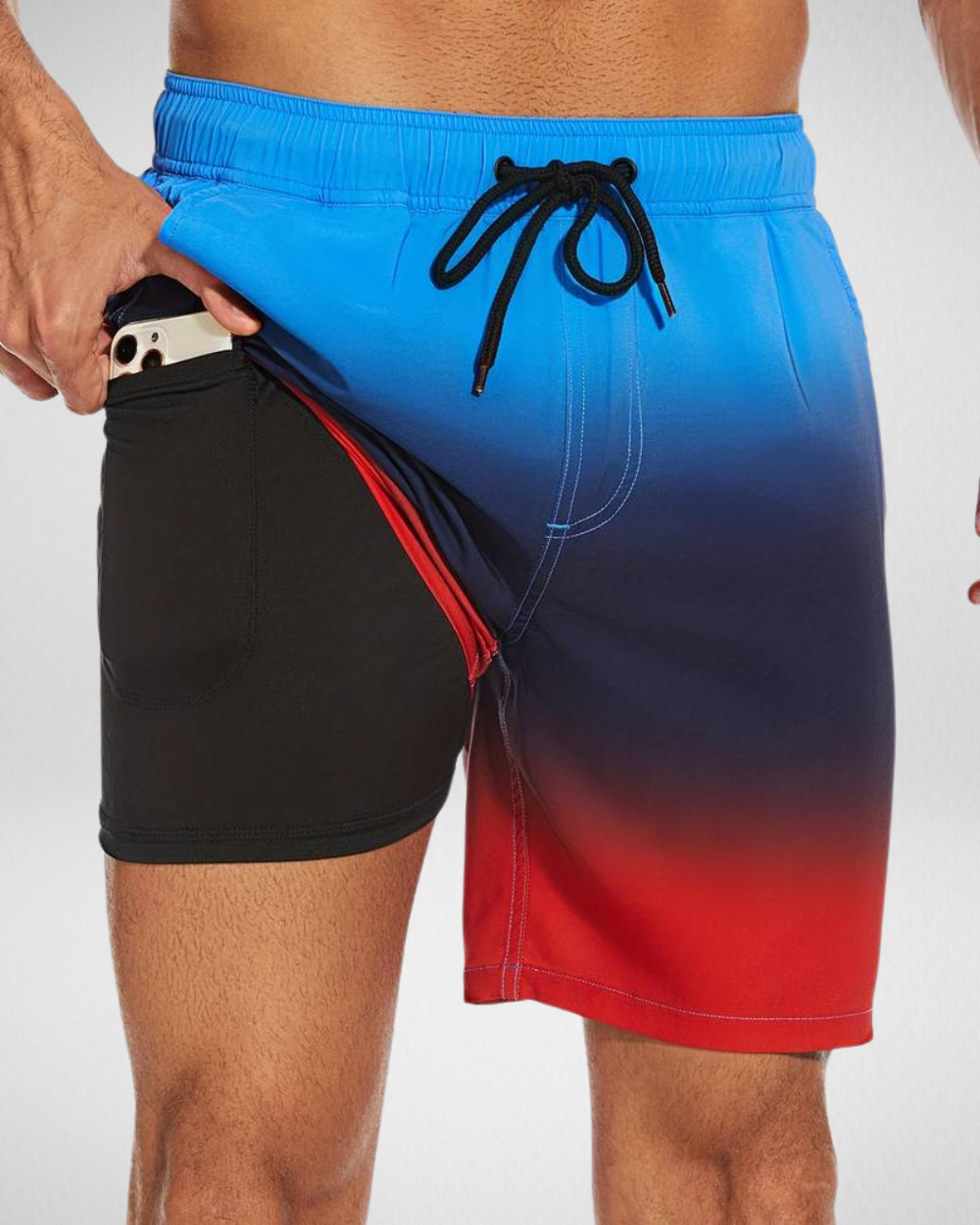 Heren Zwemshort – Flamingoprint – Trekkoordsluiting