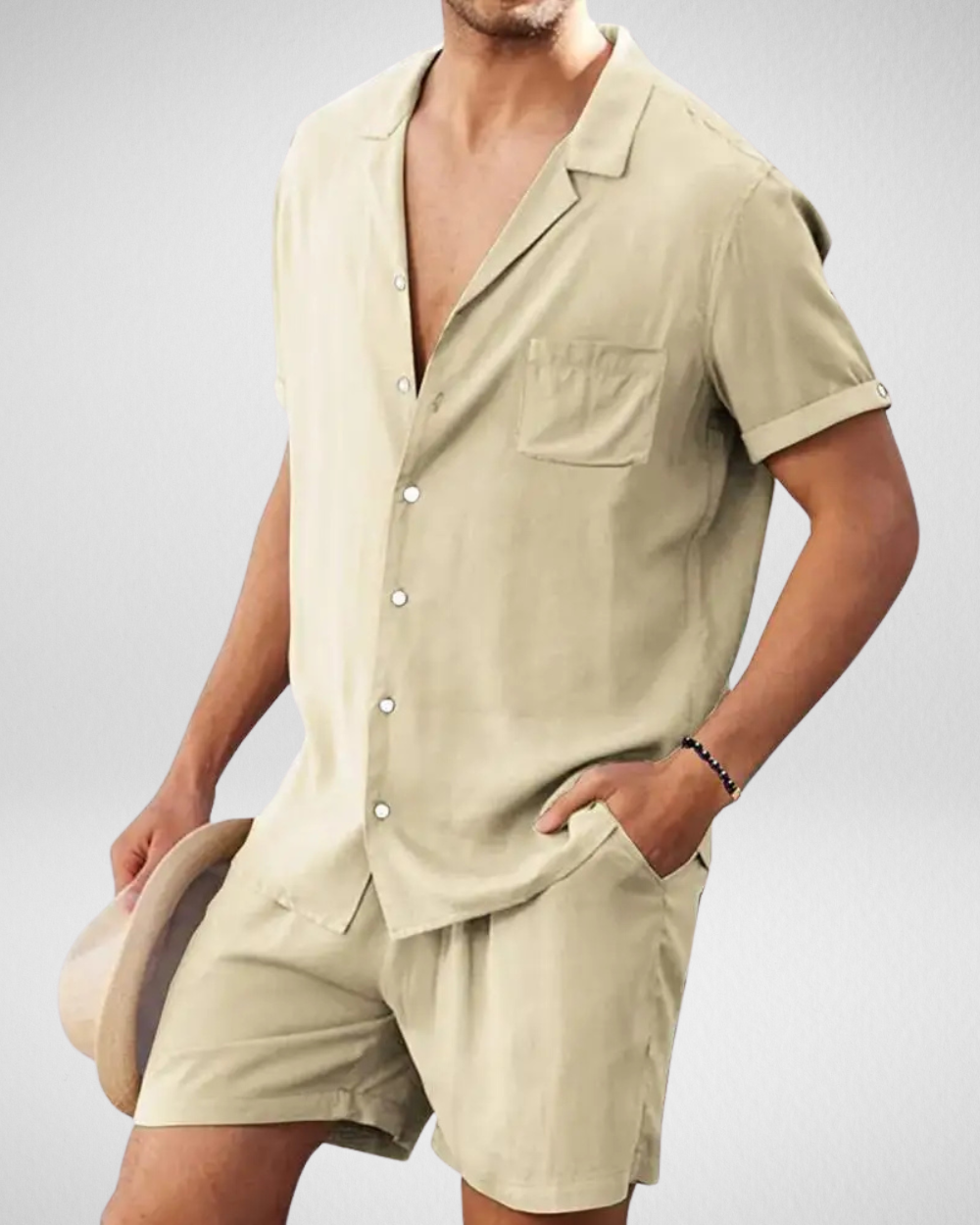Heren Lounge Set - Zomer - Overhemd & Shorts