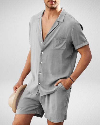 Heren Lounge Set - Zomer - Overhemd & Shorts