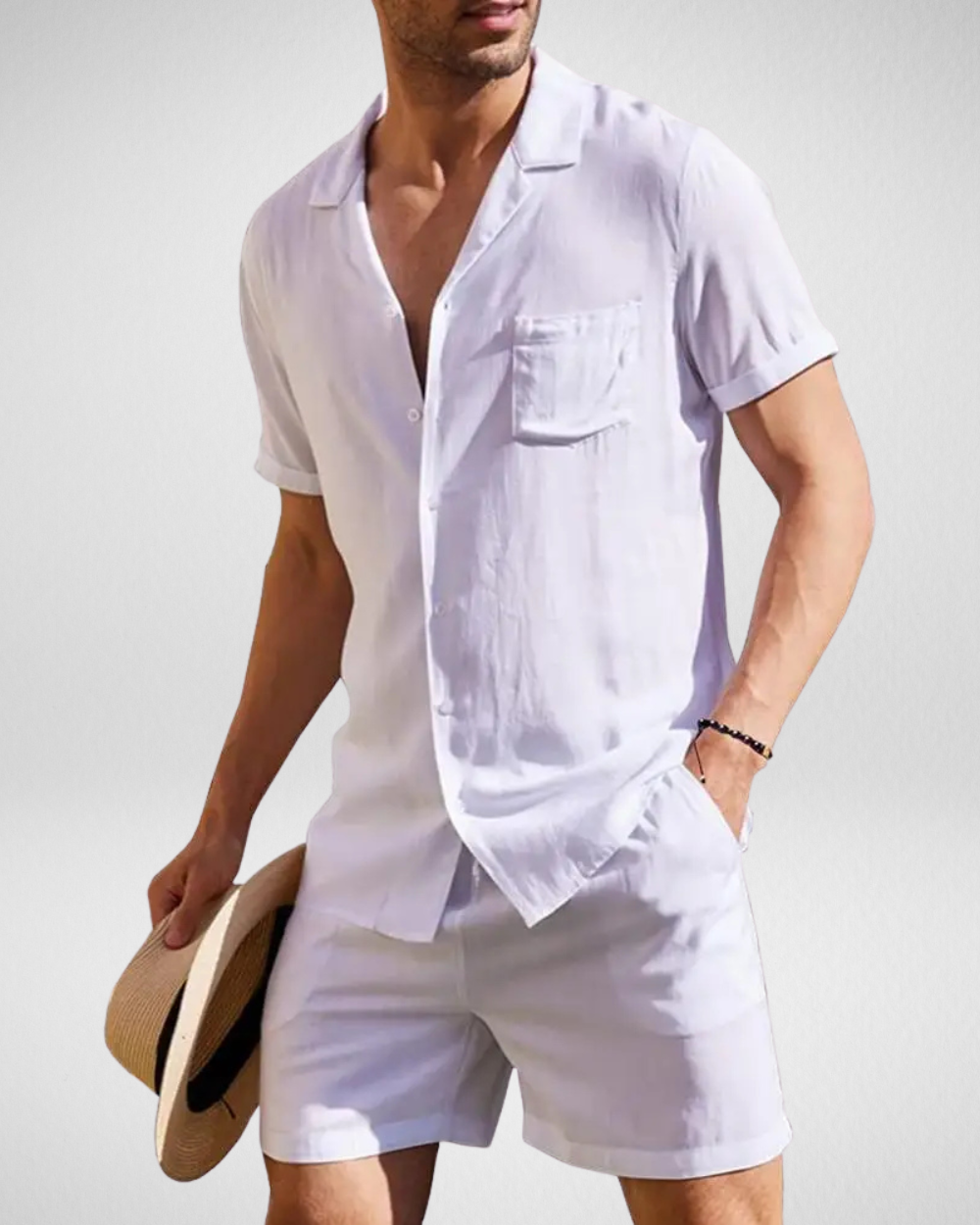 Heren Lounge Set - Zomer - Overhemd & Shorts