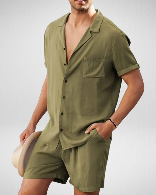 Heren Lounge Set - Zomer - Overhemd & Shorts