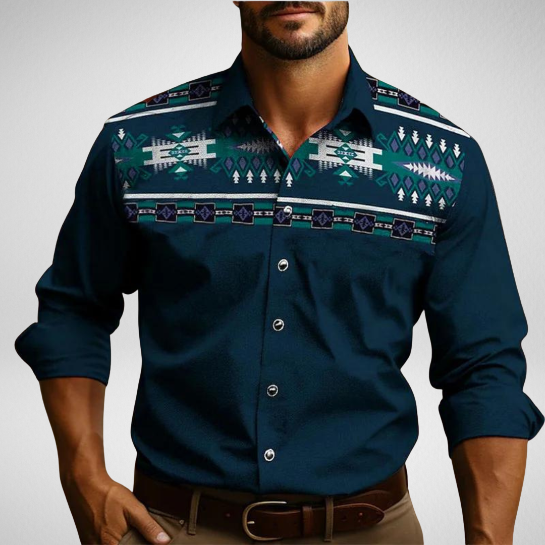 Cowboy Overhemd Heren – Aztec Motief – Western Shirt
