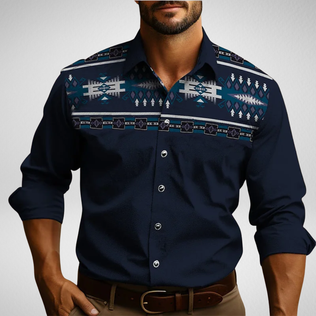 Cowboy Overhemd Heren – Aztec Motief – Western Shirt