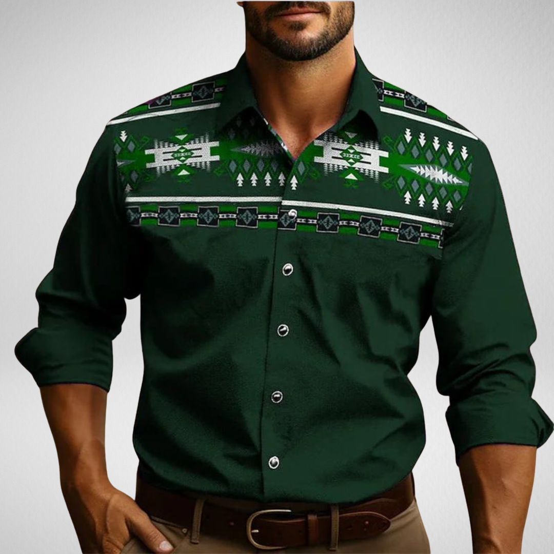 Cowboy Overhemd Heren – Aztec Motief – Western Shirt