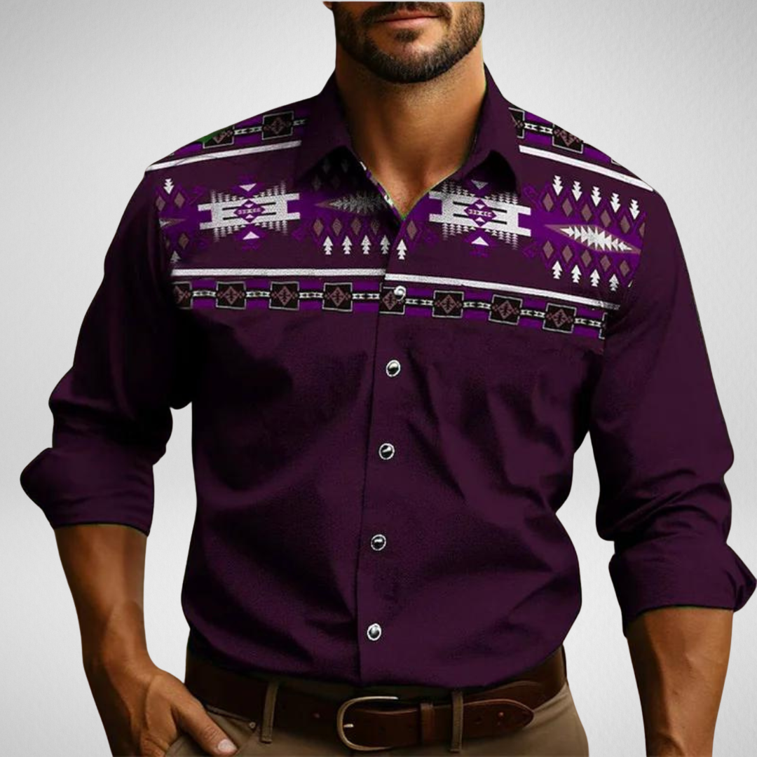 Cowboy Overhemd Heren – Aztec Motief – Western Shirt