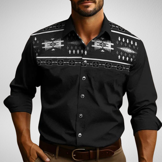 Cowboy Overhemd Heren – Aztec Motief – Western Shirt