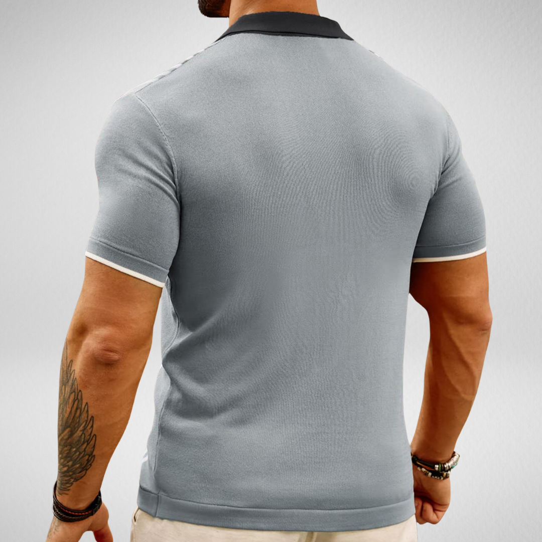 Heren Zomershirt – Gebreid & Korte Mouw – Retro Look