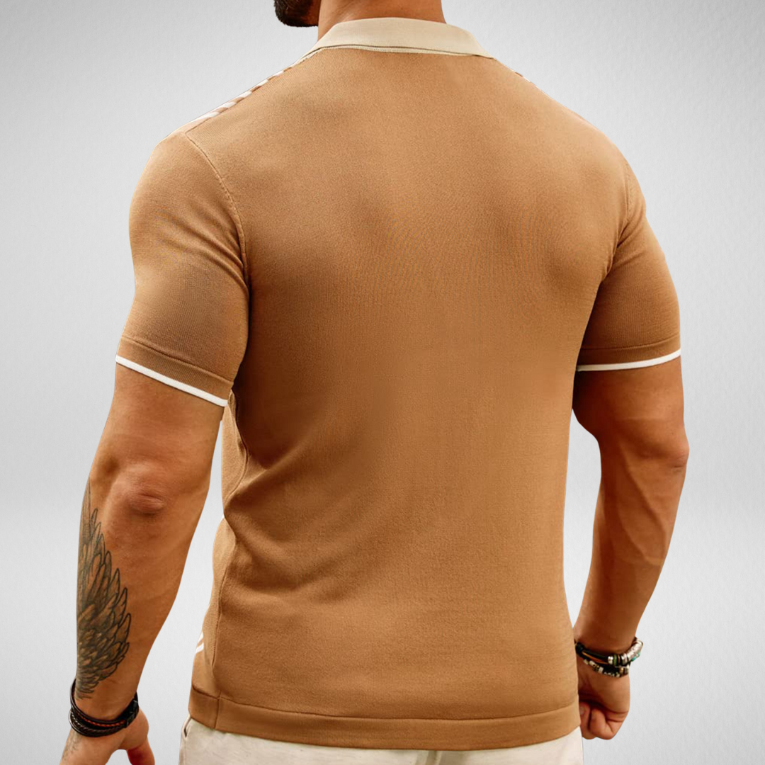 Heren Zomershirt – Gebreid & Korte Mouw – Retro Look