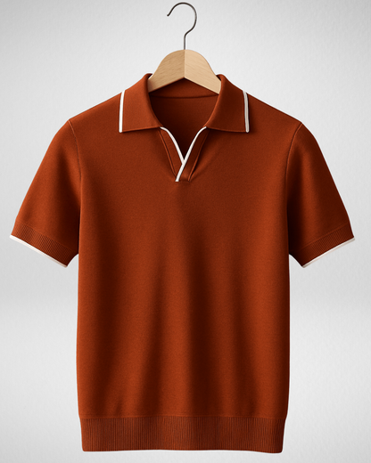 Heren Gebreide Zomer Polo - Tijdloos - Luchtig