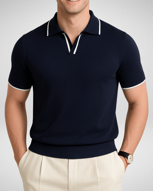 Heren Gebreide Zomer Polo - Tijdloos - Luchtig