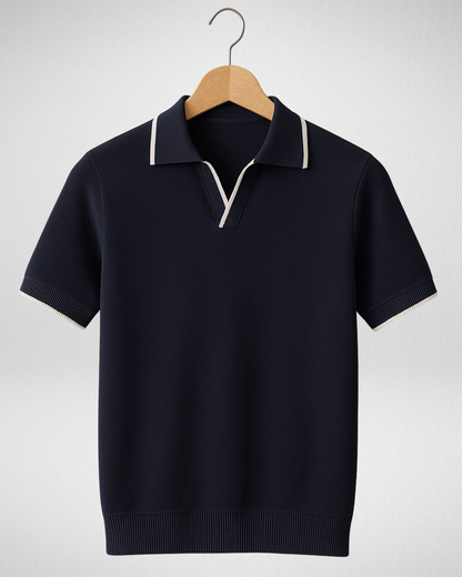 Heren Gebreide Zomer Polo - Tijdloos - Luchtig