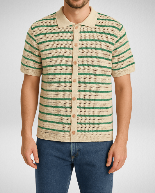 Gehaakt Zomer Shirt - Overhemd - Korte Mouwen