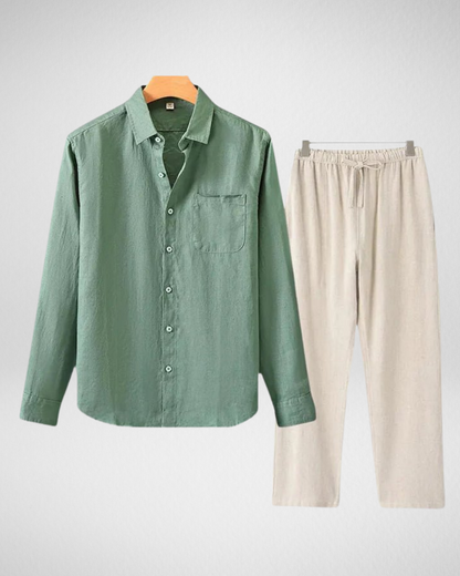 Zomer 2-Delige Set - Zomerse Look - Overhemd & Broek