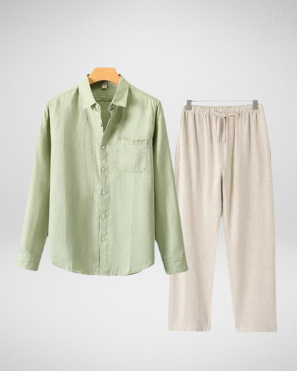 Zomer 2-Delige Set - Zomerse Look - Overhemd & Broek