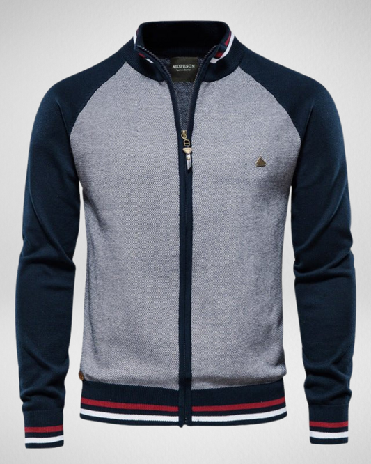 Sportief Herenvest met Rits – Slim Fit Gebreid Jack