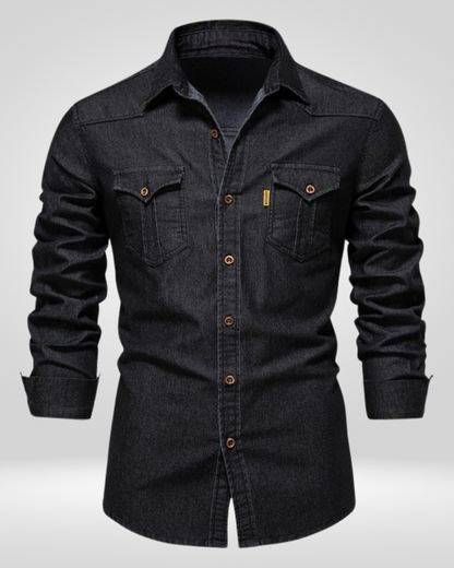 Denim Overhemd Heren - Lange Mouwen