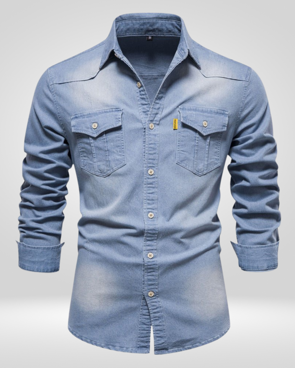 Denim Overhemd Heren - Lange Mouwen