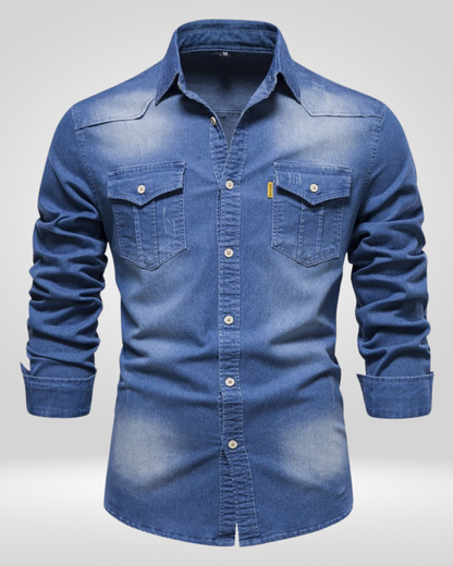 Denim Overhemd Heren - Lange Mouwen