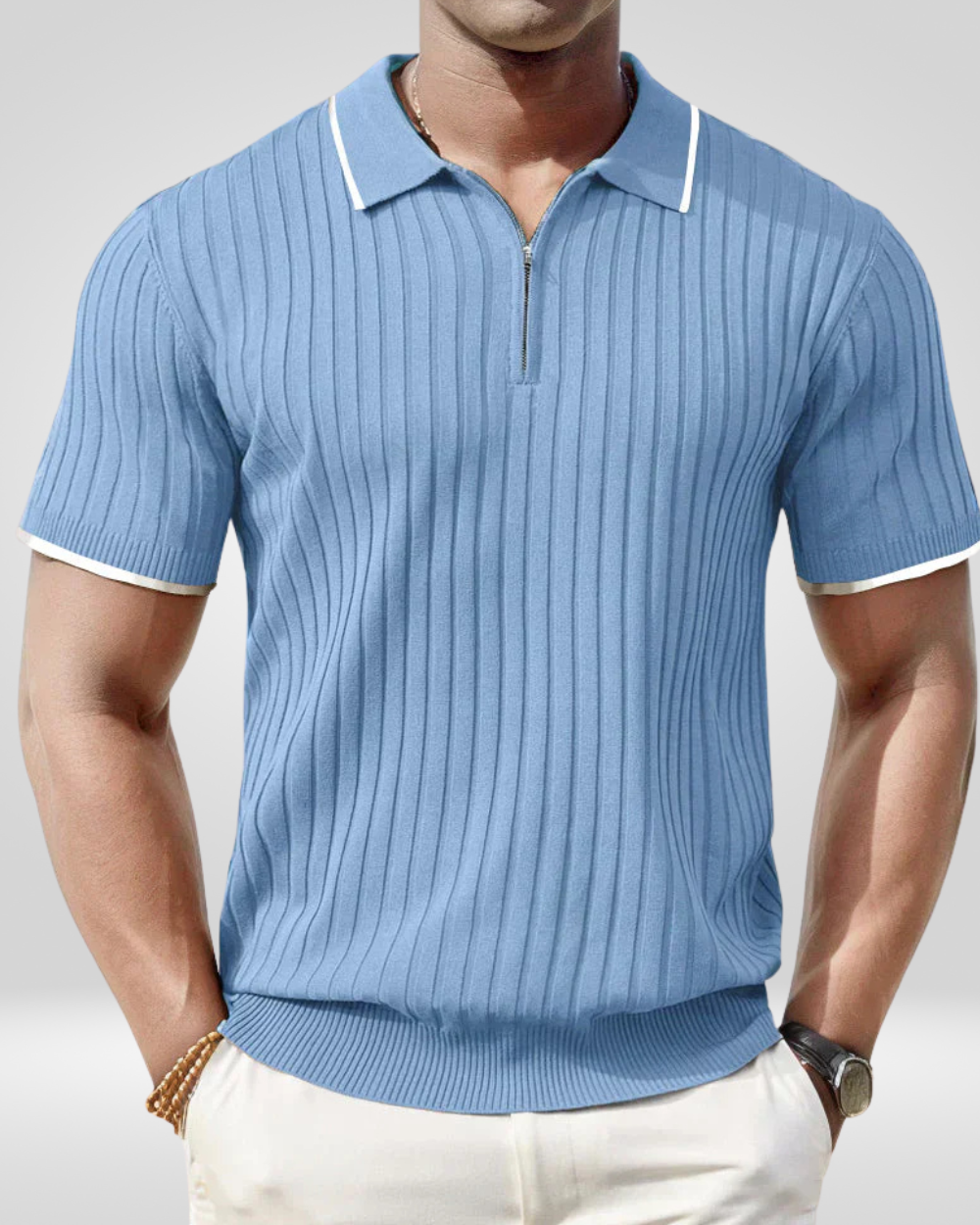 Zomer Polo Heren – Stijlvol - Korte Mouwen & Ritssluiting