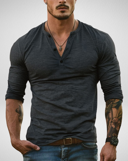Heren Longsleeve Shirt - Knoopsluiting – Slim Fit