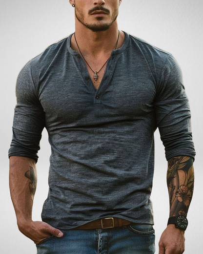 Heren Longsleeve Shirt - Knoopsluiting – Slim Fit