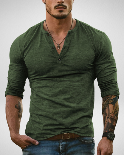 Heren Longsleeve Shirt - Knoopsluiting – Slim Fit