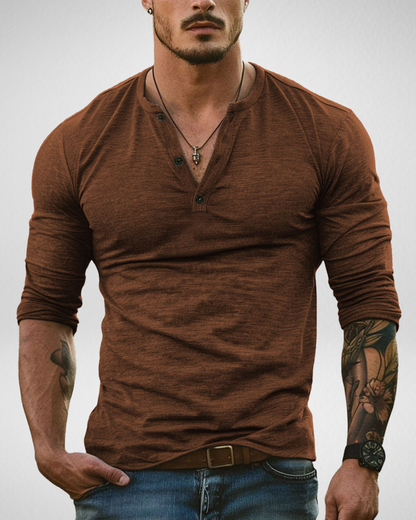 Heren Longsleeve Shirt - Knoopsluiting – Slim Fit