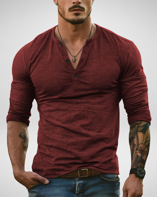 Heren Longsleeve Shirt - Knoopsluiting – Slim Fit