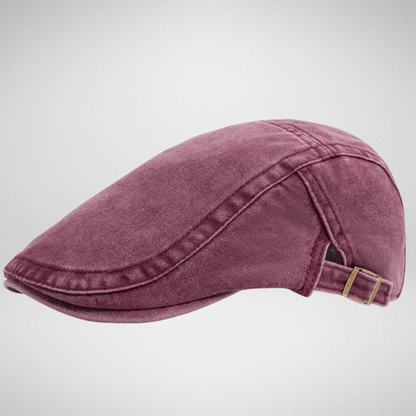Denim Flat Cap Heren – Gatsby Stijl - Verstelbare Band