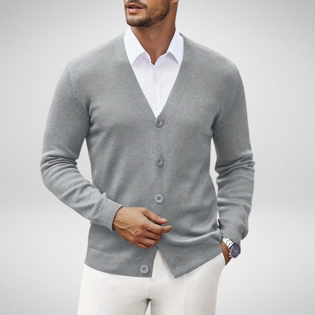Gebreid Vest voor Heren – met Knopen - Cardigan